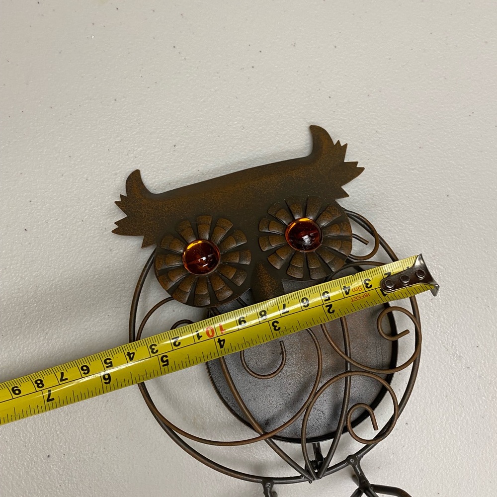 Home Interiors retired Wise Owl Metal Candleholder - Picture 7 of 9